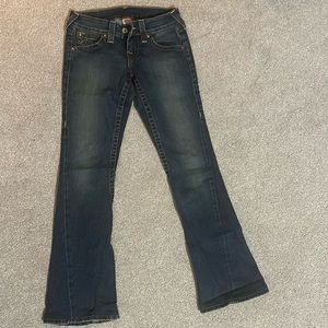 True Religion Sz 27 denim bootcut jeans. 31.5” inseam.